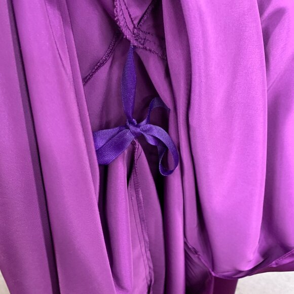 Fitted Satin Mermaid Gown with Embellished Bust, Slit Skirt, and Tie Bustle - Picture 9 of 13